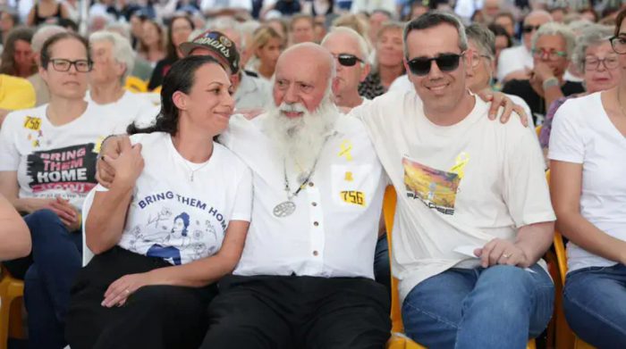 “After 738 Days in Hamas Captivity, Omri Miran Returns to Hostages Square: ‘We’ll Keep Fighting Until the Last Comes Home’”